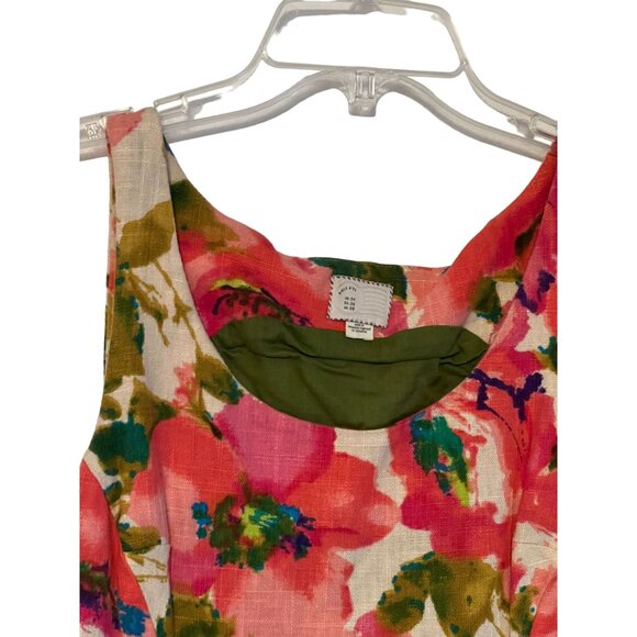 Anthropologie Postmark Blushing Olena Cotton Linen Dress Women's Size 4 Excellen - Picture 4 of 4
